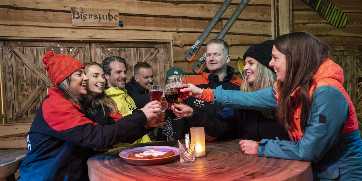 Skigebied SnowWorld gezelschap borrel