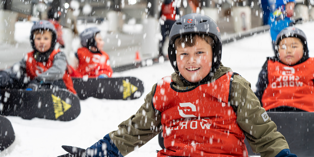 kids camp sneeuw piste