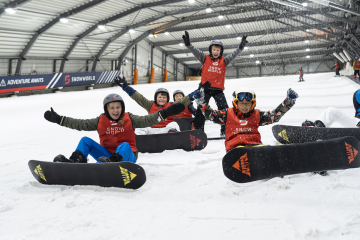 camp kids sneeuw piste